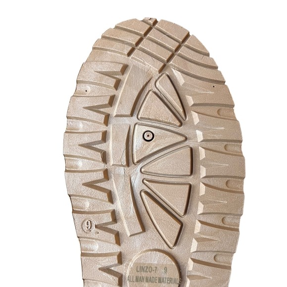 LINZO7 Camel Suede Platform Mule Slippers Cozy Lined‎ Size 9 - Picture 15 of 16